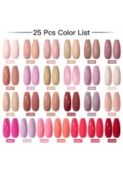 Mtssii 60pcs Color Gel Nail Polish Set Glitter Nail Sequins Gel Soak Off UV Gel Semi Permanent Base Top Gel Nail Art Salon Kits