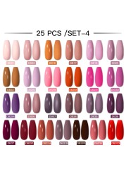 Mtssii 60pcs Color Gel Nail Polish Set Glitter Nail Sequins Gel Soak Off UV Gel Semi Permanent Base Top Gel Nail Art Salon Kits