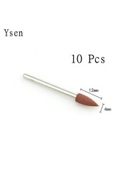 10pcs/set Silicone Rubber Polisher Grinding Head 2.35mm Shank Nail Bits Nail Electric Manicure Drill Machine Accessory