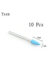 10pcs/set Silicone Rubber Polisher Grinding Head 2.35mm Shank Nail Bits Nail Electric Manicure Drill Machine Accessory