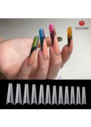 MSHARE Acrylic Gel Black 60ml Poly Builder Crystal Gel Nail Tips UV Builder Nail Extensions