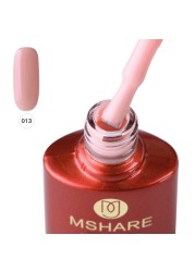 MSHARE - milky white gel nail polish, rubber base, nude, pink, brown, soak, builder gel, varnish, 10ml