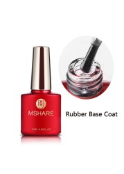 MSHARE - milky white gel nail polish, rubber base, nude, pink, brown, soak, builder gel, varnish, 10ml