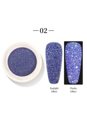 Born Pretty Reflective Glitter Powder Sea Salt Nail Powder Shining Nail Glitter Chrome Pigment Dust Hollow Powder Nail Decoration