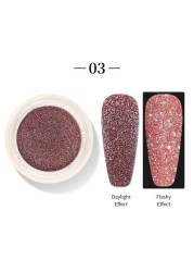 Born Pretty Reflective Glitter Powder Sea Salt Nail Powder Shining Nail Glitter Chrome Pigment Dust Hollow Powder Nail Decoration