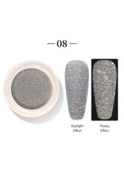 Born Pretty Reflective Glitter Powder Sea Salt Nail Powder Shining Nail Glitter Chrome Pigment Dust Hollow Powder Nail Decoration