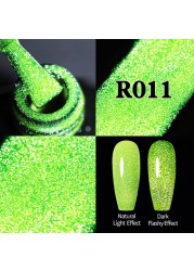 ur sugar 7.5ml neon yellow reflective glitter gel nail polish shine twilight nail gel nail art varnish semi permanent varnish