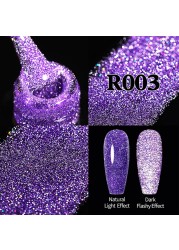 ur sugar 7.5ml neon yellow reflective glitter gel nail polish shine twilight nail gel nail art varnish semi permanent varnish