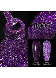 ur sugar 7.5ml neon yellow reflective glitter gel nail polish shine twilight nail gel nail art varnish semi permanent varnish