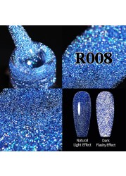 ur sugar 7.5ml neon yellow reflective glitter gel nail polish shine twilight nail gel nail art varnish semi permanent varnish