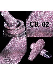 ur sugar 7.5ml neon yellow reflective glitter gel nail polish shine twilight nail gel nail art varnish semi permanent varnish