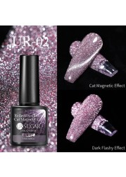 UR SUGAR 7.5ml Disco Reflective Cat Magnetic Gel Nail Polish Auroras Iridescent Glitter Sequins Soak Off Nails Art UV Varnish