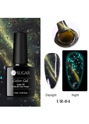 UR SUGAR 7.5ml Disco Reflective Cat Magnetic Gel Nail Polish Auroras Iridescent Glitter Sequins Soak Off Nails Art UV Varnish