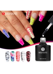 MSHARE Blooming Gel Blossom Soak Off UV Flower Watercolor Smudge Bubble Smoke Ink Effect Nail Polish Lacquer 10ml in Bottle