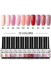 LILYCUTE 20/10/8pcs Set UV Gel Nail Polish Set 7ml Multicolor Semi-Permanent Long Lasting Led Gel Varnish Soak Off Nail Gel