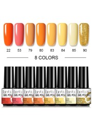 LILYCUTE 20/10/8pcs Set UV Gel Nail Polish Set 7ml Multicolor Semi-Permanent Long Lasting Led Gel Varnish Soak Off Nail Gel