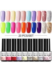 LILYCUTE 20/10/8pcs Set UV Gel Nail Polish Set 7ml Multicolor Semi-Permanent Long Lasting Led Gel Varnish Soak Off Nail Gel