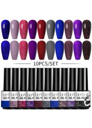 LILYCUTE 20/10/8pcs Set UV Gel Nail Polish Set 7ml Multicolor Semi-Permanent Long Lasting Led Gel Varnish Soak Off Nail Gel