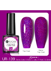 ur sugar 7.5ml purple color gel nail polish matte top coat semi permanent soak off nail art uv gel varnish all for manicure