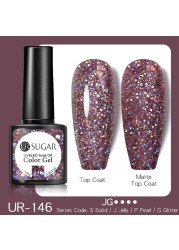 ur sugar 7.5ml purple color gel nail polish matte top coat semi permanent soak off nail art uv gel varnish all for manicure