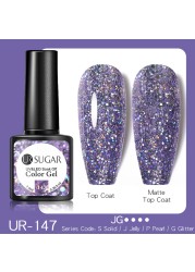 ur sugar 7.5ml purple color gel nail polish matte top coat semi permanent soak off nail art uv gel varnish all for manicure