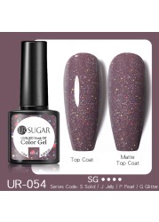 ur sugar 7.5ml purple color gel nail polish matte top coat semi permanent soak off nail art uv gel varnish all for manicure