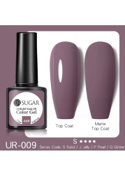 ur sugar 7.5ml purple color gel nail polish matte top coat semi permanent soak off nail art uv gel varnish all for manicure