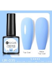 ur sugar 7.5ml purple color gel nail polish matte top coat semi permanent soak off nail art uv gel varnish all for manicure