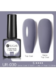 ur sugar 7.5ml purple color gel nail polish matte top coat semi permanent soak off nail art uv gel varnish all for manicure