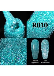 UR SUGAR Neon Reflective Glitter Gel Nail Polish Fluorescence Orange Blue Green Semi Permanent Soak Off UV LED Nail Gel Art