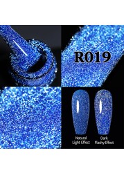 UR SUGAR Neon Reflective Glitter Gel Nail Polish Fluorescence Orange Blue Green Semi Permanent Soak Off UV LED Nail Gel Art