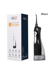 Oral Dental Irrigator Portable Water Flosser USB Rechargeable 3 Modes IPX7 300ML Water for Cleaning Teeth