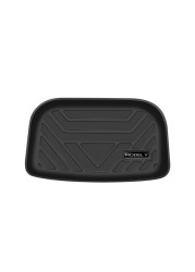 For Tesla Model Y 2022 2021 2020 Floor Mats Plain TPE Full Set Trunk Franc Mat Cargo Tray Liners Lower Cabin Car Boot Mats