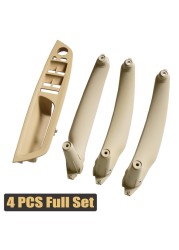 4pcs/set High Quality Left Hand Driver Door Pull Handles Kit Car Interior Replacement Parts For BMW X5 X6 E70 E71 2007-2013