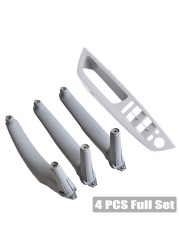 4pcs/set High Quality Left Hand Driver Door Pull Handles Kit Car Interior Replacement Parts For BMW X5 X6 E70 E71 2007-2013