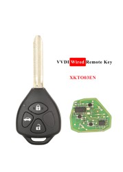 Jingyuqin السلكية العالمي مفتاح بعيد XKTO02EN XKTO03EN XKTO04EN XKTO05EN لتويوتا نمط شقة 2/3/4 BTN ل VVDI2 VVDI مفتاح أداة