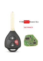 Jingyuqin السلكية العالمي مفتاح بعيد XKTO02EN XKTO03EN XKTO04EN XKTO05EN لتويوتا نمط شقة 2/3/4 BTN ل VVDI2 VVDI مفتاح أداة