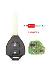 Jingyuqin السلكية العالمي مفتاح بعيد XKTO02EN XKTO03EN XKTO04EN XKTO05EN لتويوتا نمط شقة 2/3/4 BTN ل VVDI2 VVDI مفتاح أداة