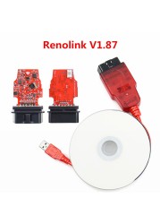 2022 Newest Renolink OBD2 Diagnostic Interface V1.87/V1.94 for Re-nault/D-acia ECU Programmer Airbag/Coding Key Multifunction