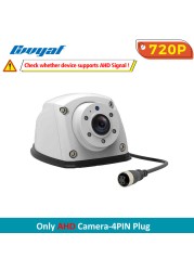 Gwyaf White Trailer Truck Camera AHD 720P Mini Front/Side Reverse Camera Wide View Angle Fifth Wheel/RV Camping Parking Camera