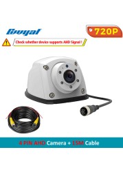 Gwyaf White Trailer Truck Camera AHD 720P Mini Front/Side Reverse Camera Wide View Angle Fifth Wheel/RV Camping Parking Camera