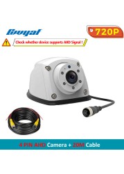 Gwyaf White Trailer Truck Camera AHD 720P Mini Front/Side Reverse Camera Wide View Angle Fifth Wheel/RV Camping Parking Camera