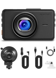 Apeman Dash Cam 1080P FHD DVR Car Driving Video Recorder 3 inch LCD Screen 170 Degree Wide Angle, G-sensor, WDR, Parking Car Monitor