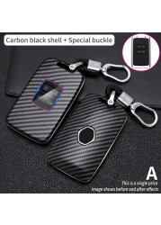 Carbon Fiber Remote Car Key Case For Renault Megane Koleos kadager Talisman Espace captour Clio Fob 2016-2020 car key cover