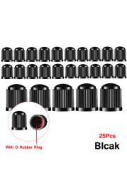 100 pcs Wheel Tire Valve Covers, Universal With O-Ring Rubber Rings For Cars, , Motorcycles, Trucks,SUVs, Bicycles and Bicycles