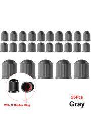 100 pcs Wheel Tire Valve Covers, Universal With O-Ring Rubber Rings For Cars, , Motorcycles, Trucks,SUVs, Bicycles and Bicycles