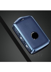 Alloy Leather Car Key Case Cover Shell Fob Volvo XC40 XC60 S90 XC90 V90 T5 T6 T8 Car Accessories