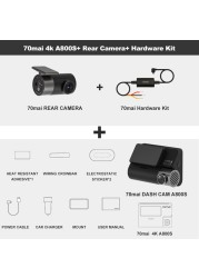 70mai A800S 4K Car DVR GPS ADAS 70mai 4K Dash Cam A800S 24H Parking Monitior 140FOV Support Dual View Rear Camera