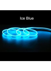 Car Interior EL Wire Ambient LED Flex RGB Strip Auto Flexible Atmosphere Nino Soft Tube USB Lamp Light Strip Rope Sticker Lamp