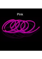 Car Interior EL Wire Ambient LED Flex RGB Strip Auto Flexible Atmosphere Nino Soft Tube USB Lamp Light Strip Rope Sticker Lamp